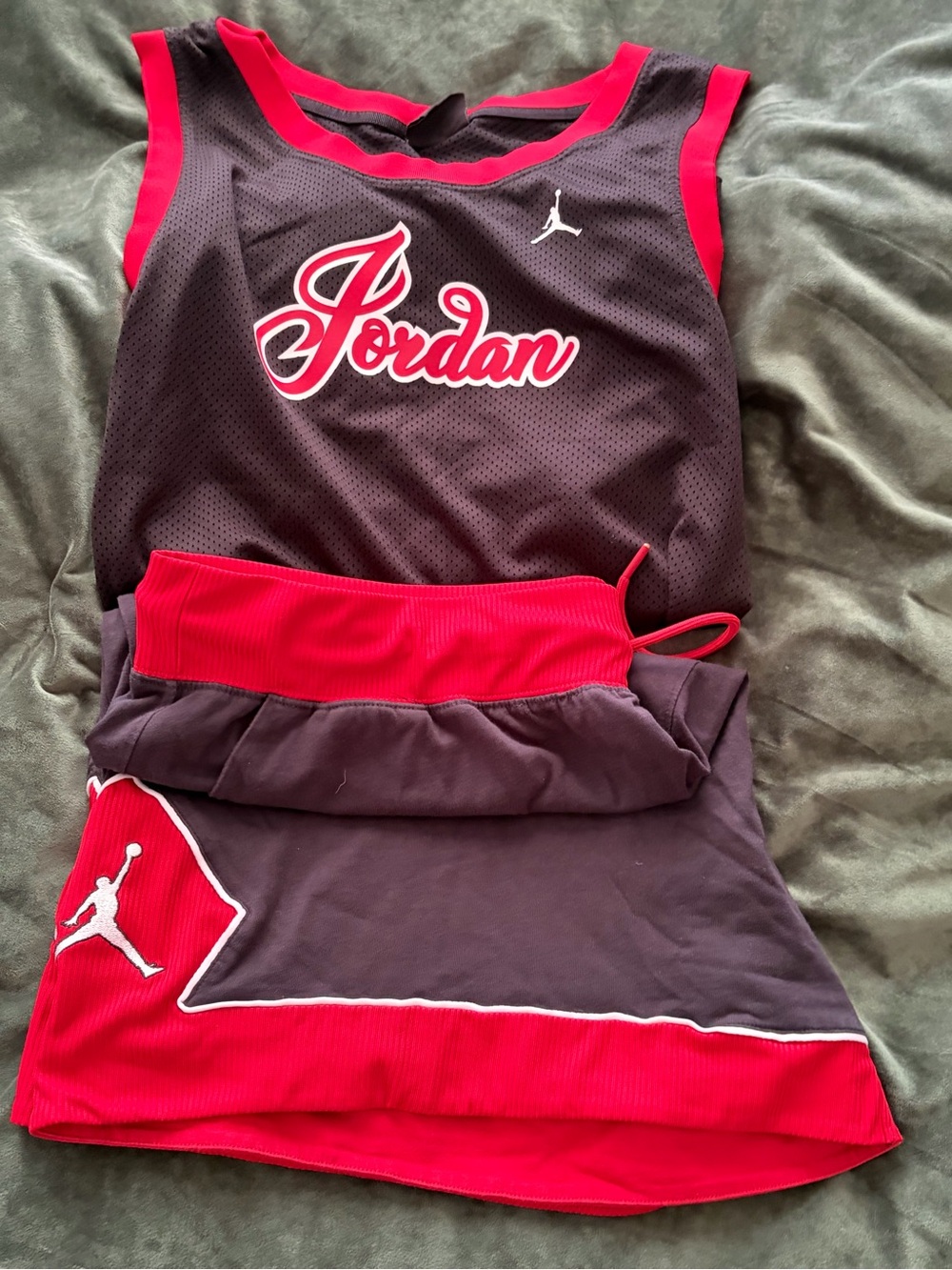 Jordan Black and Red Kids Two-Piece Pajama Set